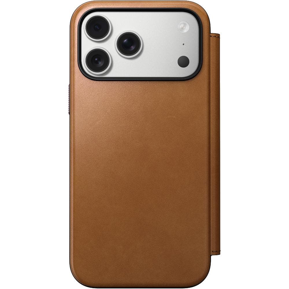 Mod.Leather Folio iP17 Pro Max Engl.tan