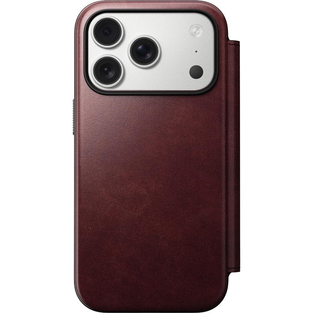Modern Leather Folio iP17 Pro Burgundy