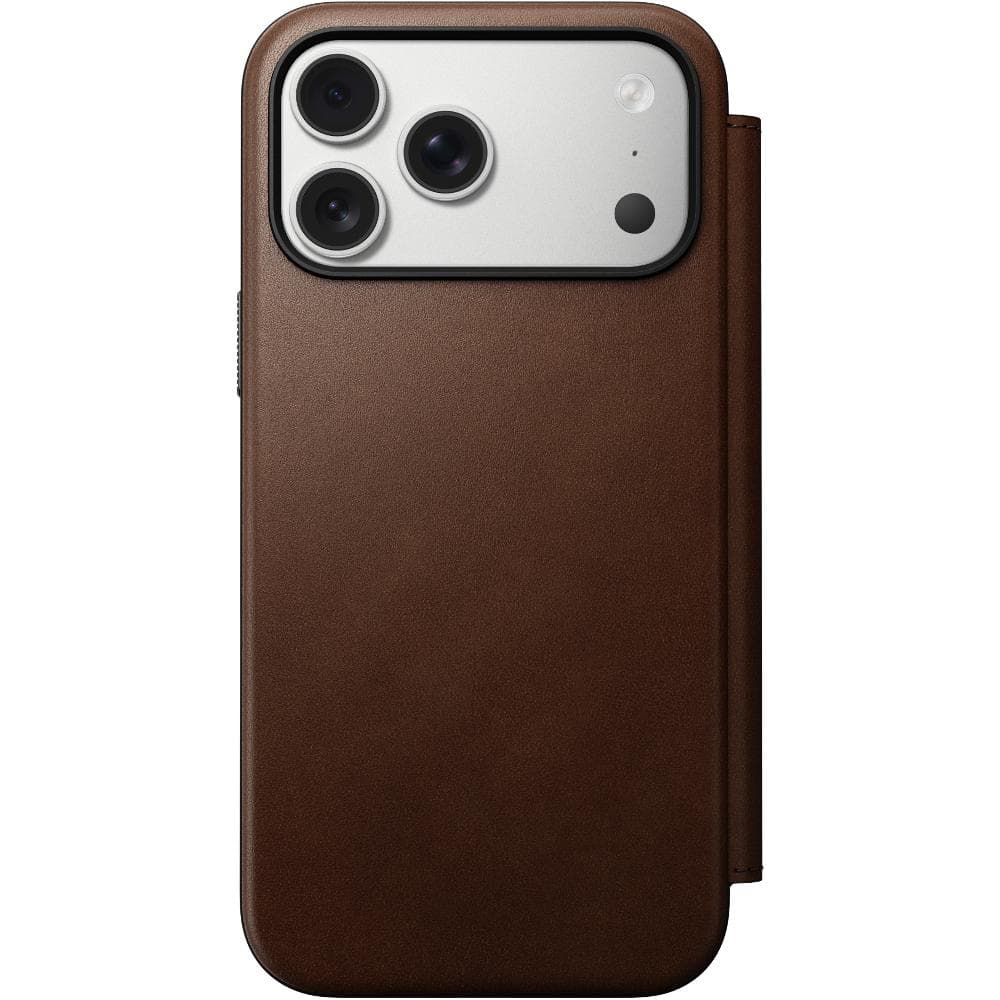 Modern Leather Folio iP17 Pro Max Brown