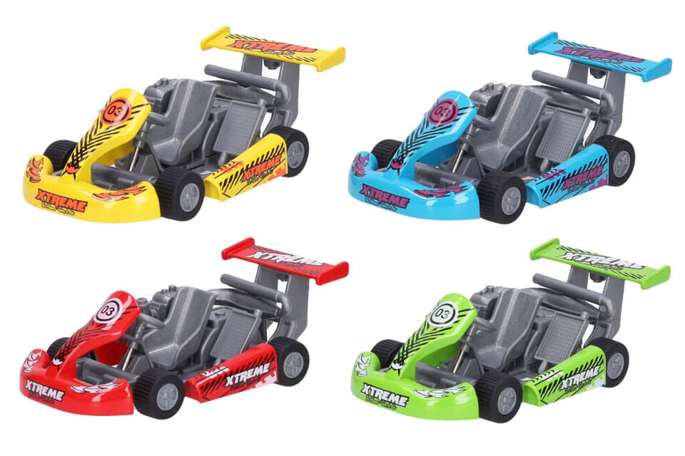 Motokára 13cm kov/plast - zelená