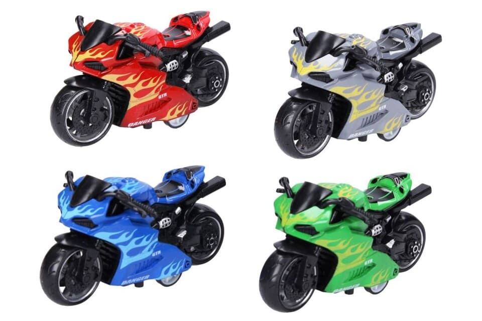 Motorka 9cm na spätné natiahnutie - sivá