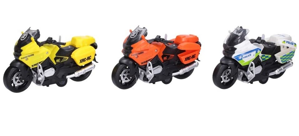 Motorka s efektmi 15cm - žltá