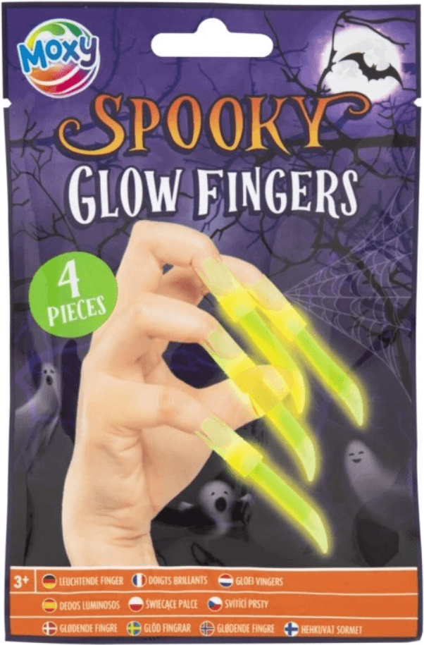 MOXY Halloweenské svítící nehty 4ks