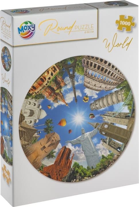 MOXY Kulaté puzzle Svět 1000 dílků