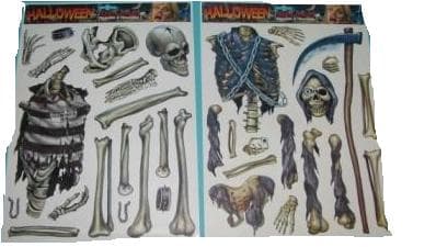 Nálepky Smrtka, Kostra - smrtka s kosou