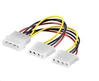 Napájací kábel PREMIUMCORD HDD 5,25"-2x5,25" (molex)