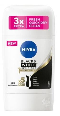 Nivea Stick 50ml B&W Invisible Silky Smooth