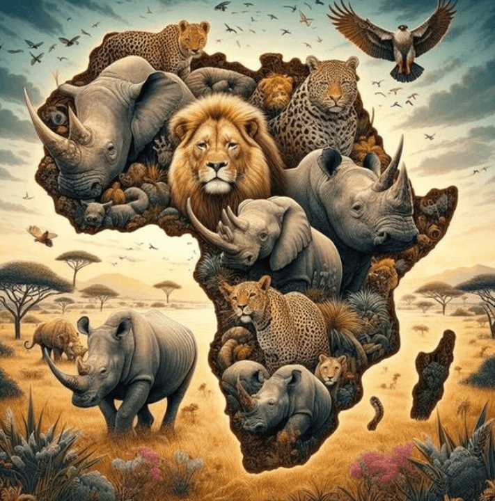 NORIMPEX Diamantové malování Afrika 30x40cm