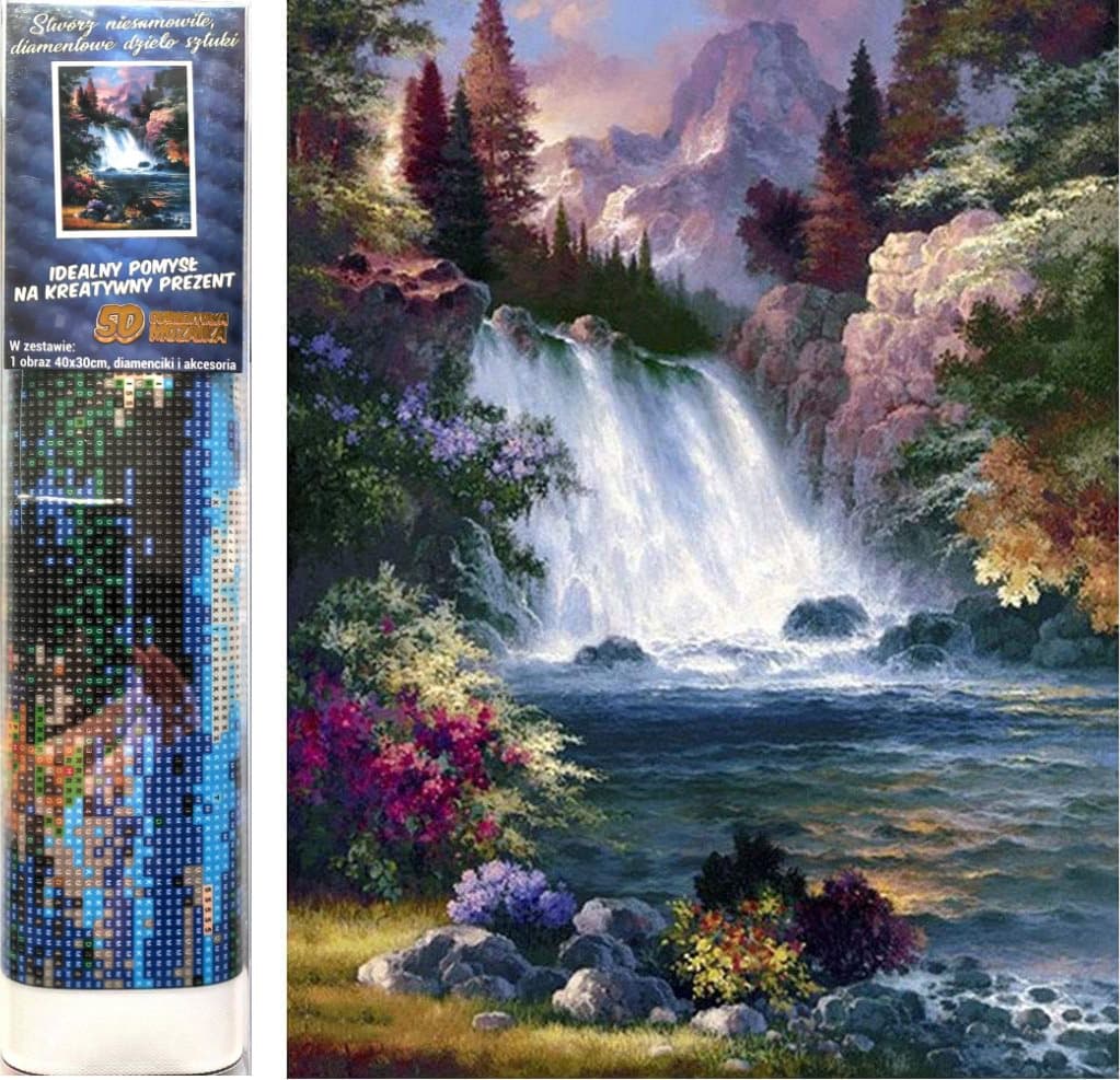 Norimpex Diamantové malování Vodopád 30x40cm