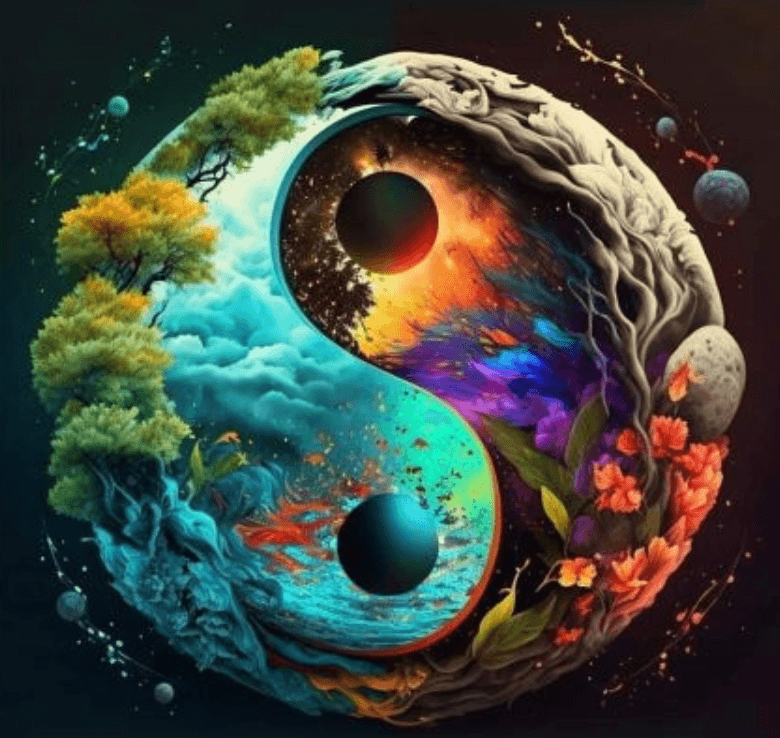 NORIMPEX Malování podle čísel Yin Yang 40x50cm