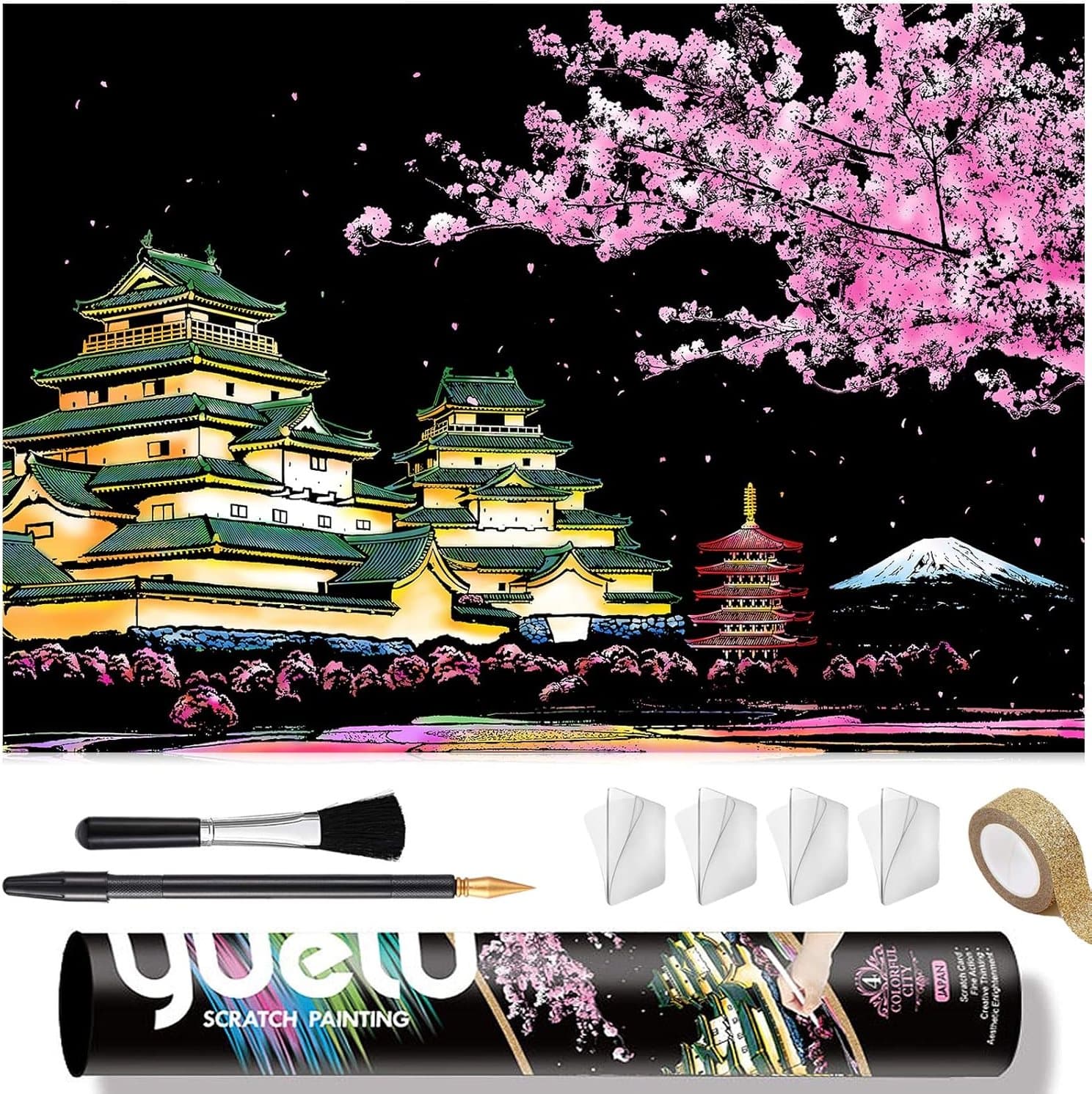 NORIMPEX Škrabací obrázek Japonsko 75x52cm