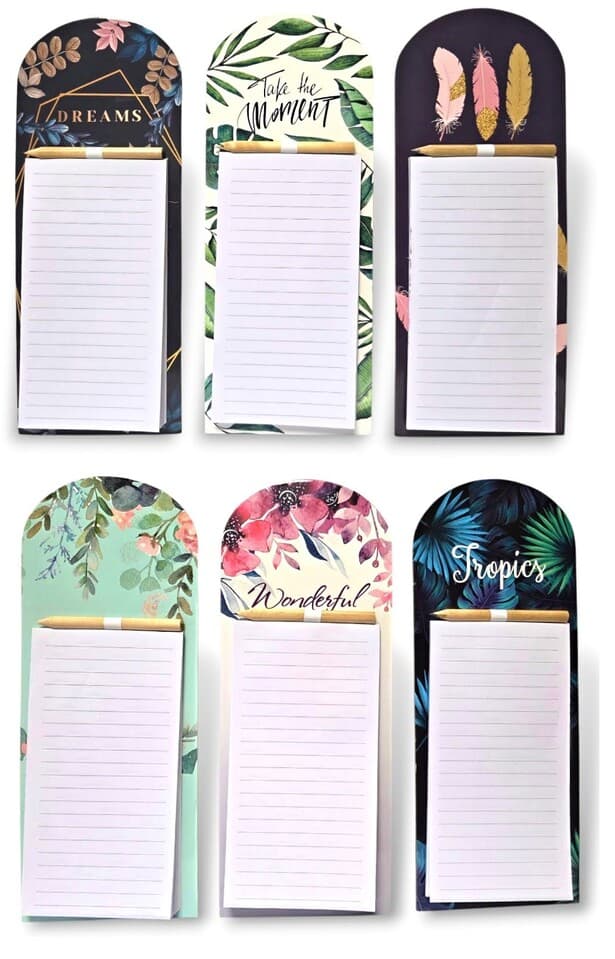 Notes 40strán na magnet s ceruzkou 10,5x27,5cm