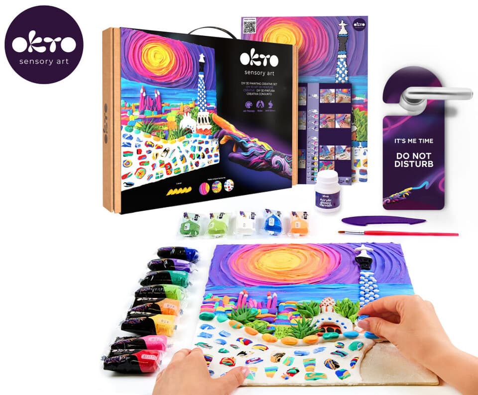 OKTO Výtvarný set "Park Guell Barcelona" 30x40cm