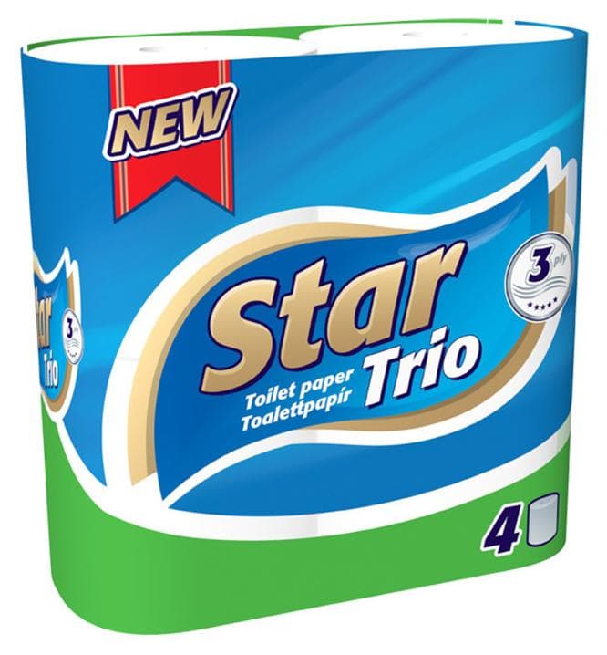 Ooops Star Trio toaletný papier 3vrstv. 4rol