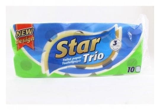 Ooops Star Trio Toaletný papier10 rol/3vrstv