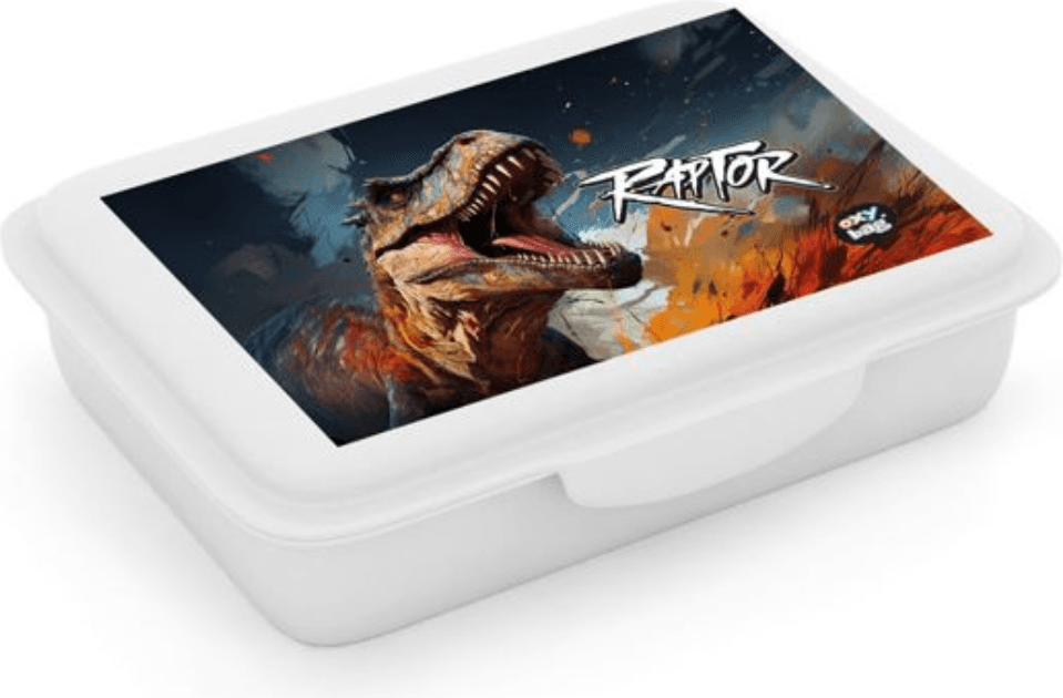 OXYBAG Box na svačinu s přihrádkou Dino