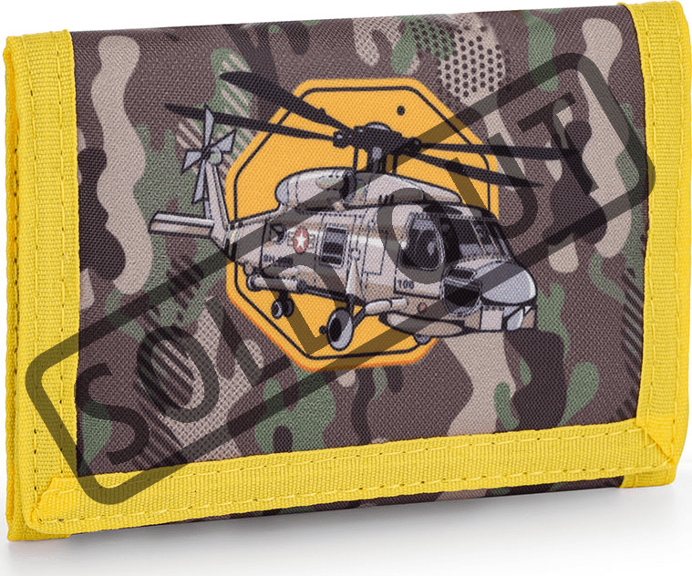 OXYBAG Dětská textilní peněženka Helikoptéra