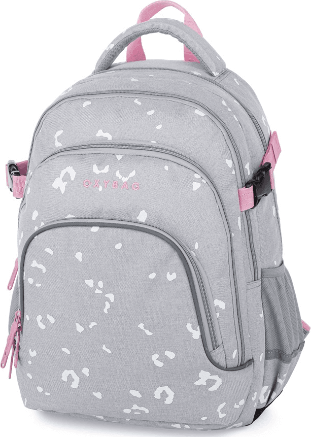 OXYBAG Školní batoh OXY SCOOLER Grey geometric