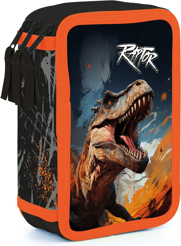 OXYBAG Školní penál třípatrový Dino