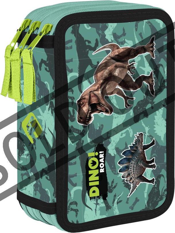 OXYBAG Školní penál třípatrový Dinosaurus