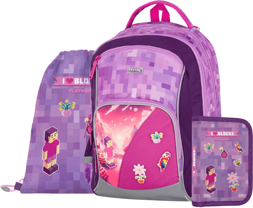 OXYBAG Školní set 3ks OXY GO Playworld Girl