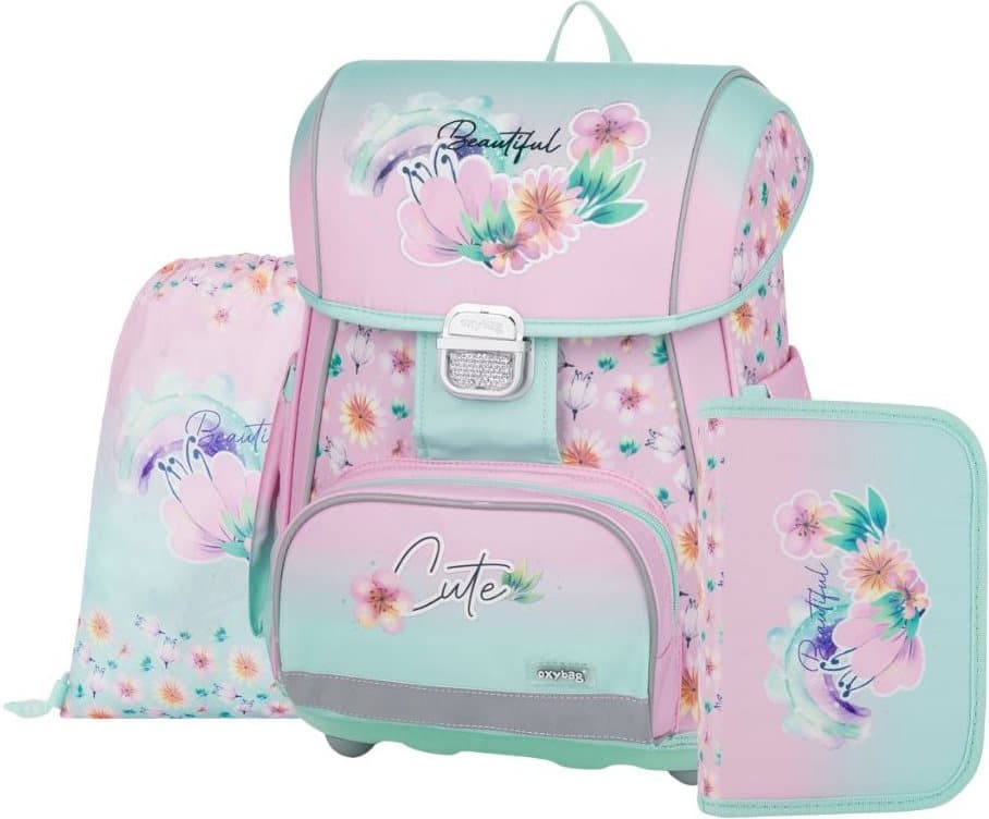 OXYBAG Školní set 3ks Premium Flowers