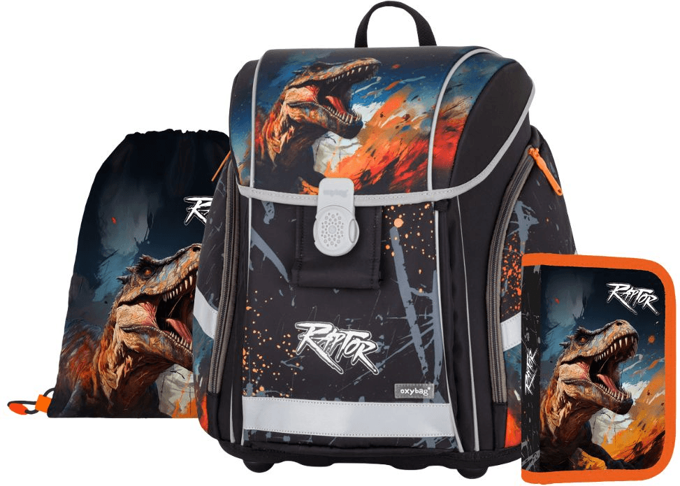 OXYBAG Školní set 3ks Premium Light Dino