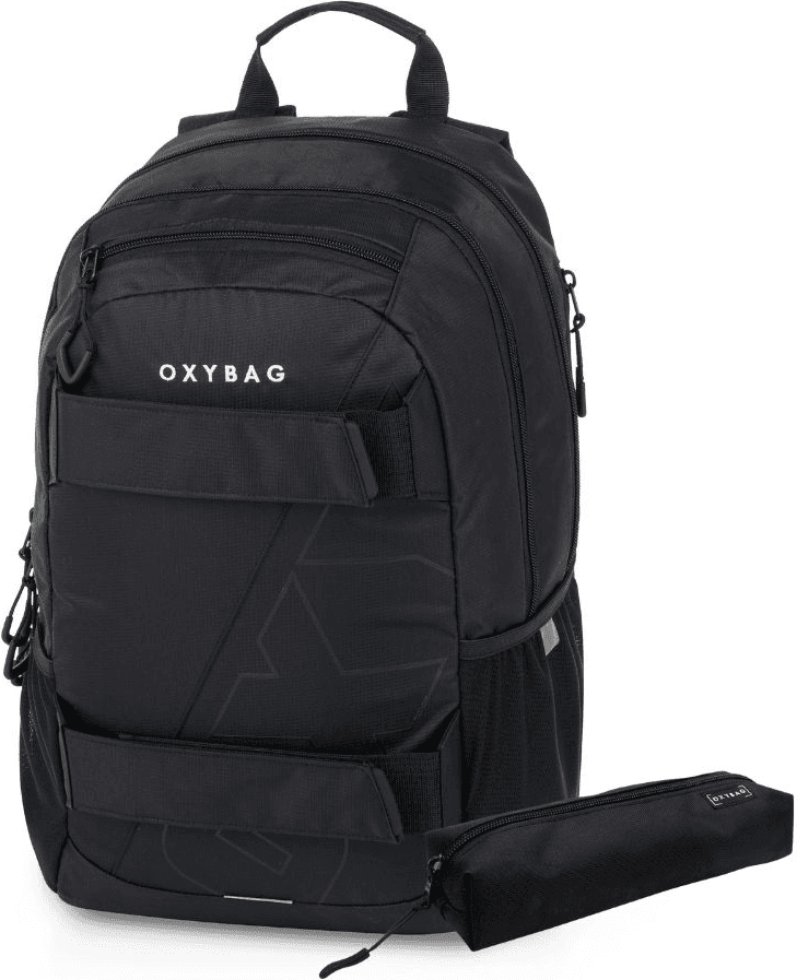 OXYBAG Studentský batoh + etue OXY Sport Black