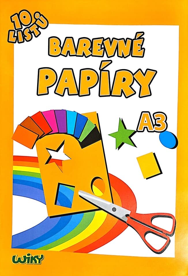 Papier farebný A3, 10 listov