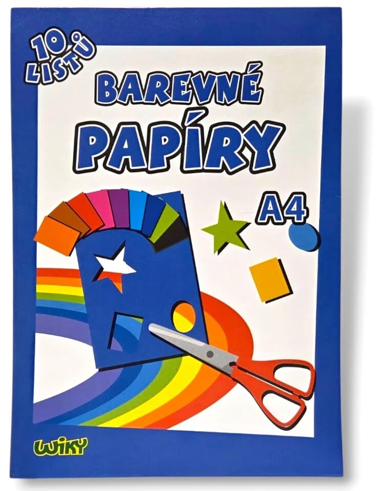 Papier farebný A4, 10 listov
