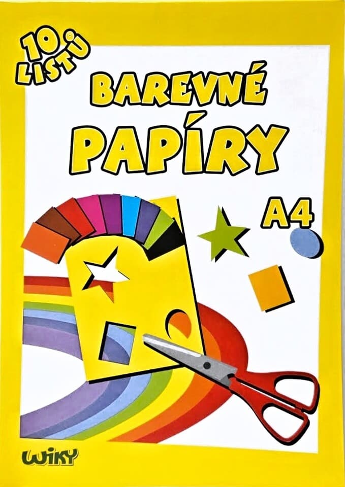 Papier farebný A4 80g, 10 listov