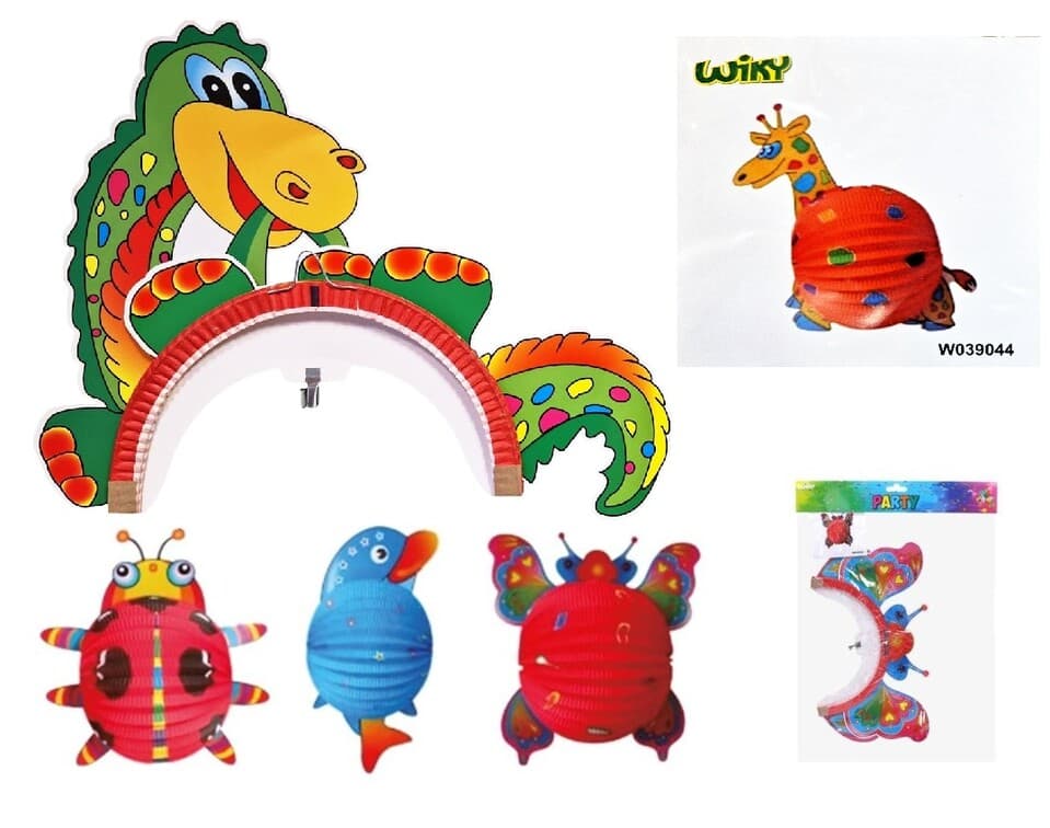 Párty lampión guľa zvieratá 24cm - delfín