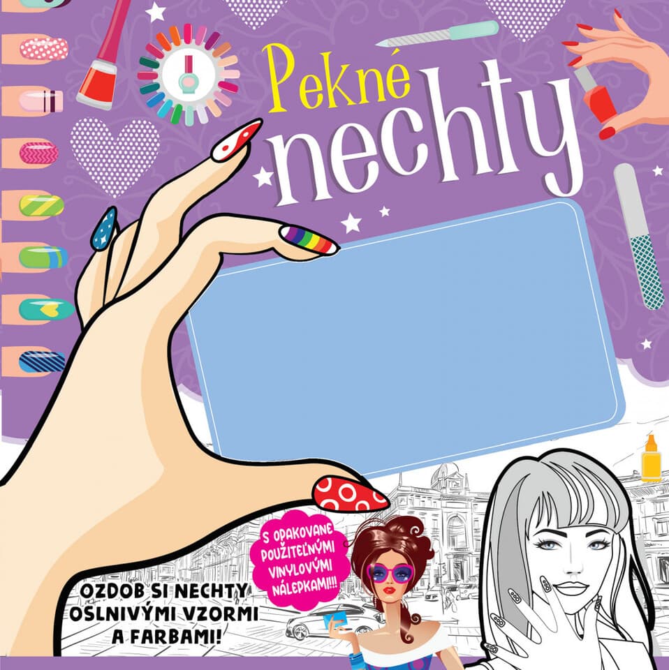 Pekné nechty omaľovánka