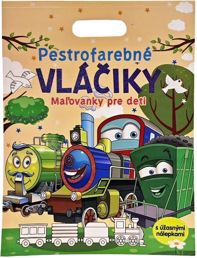 Pestrofarebné vláčiky Maľovanky pre deti