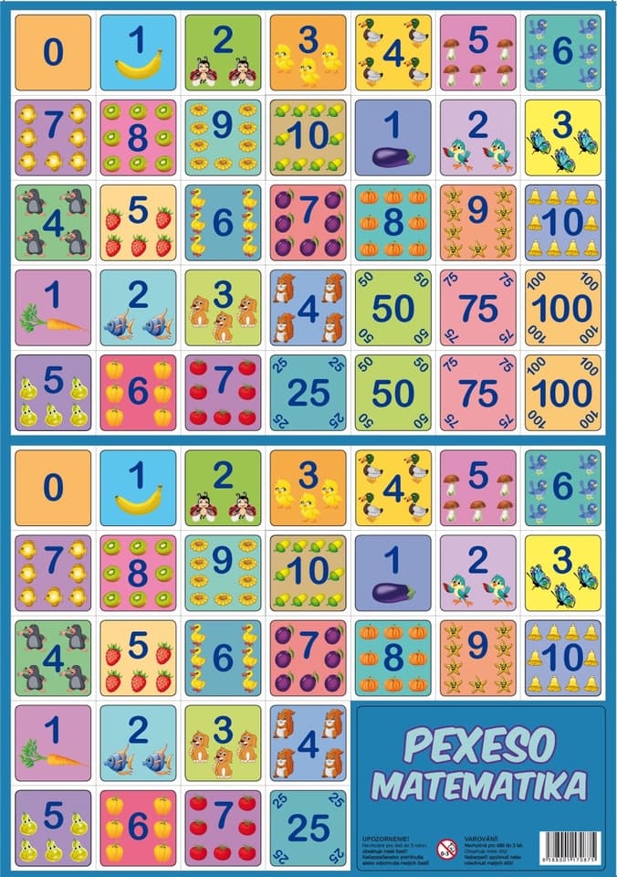 Pexeso Matematika 32dvojíc