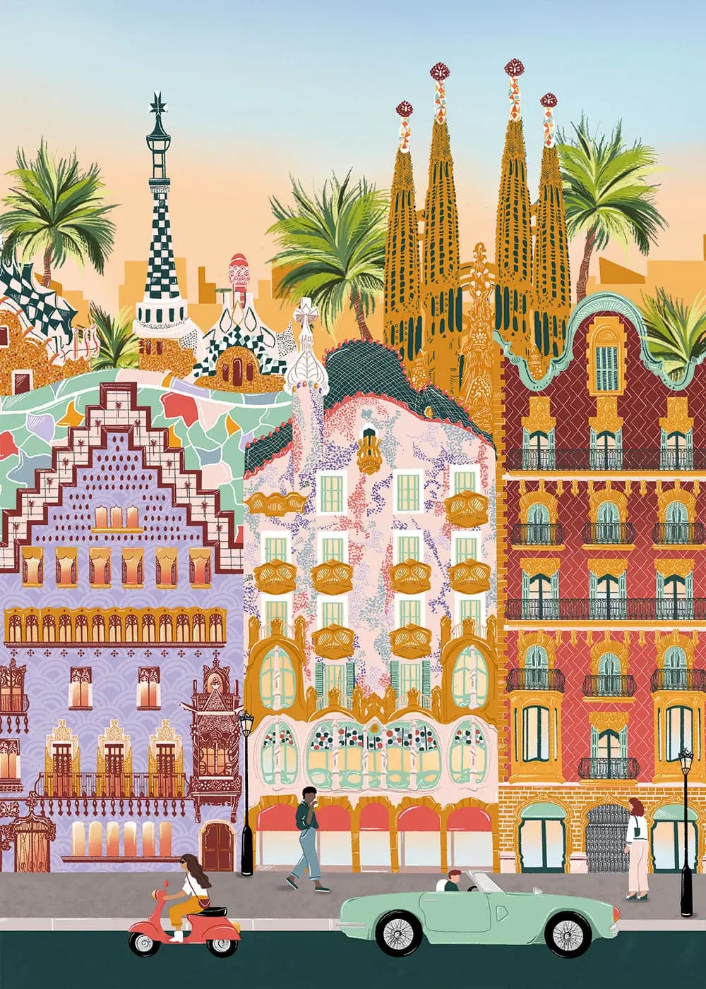 Pieces & Peace - Puzzle Barcelona pieces - 1000 dielov