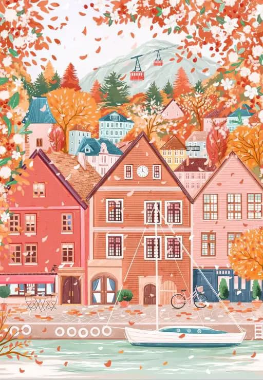 Pieces & Peace - Puzzle Bergen - 1000 dielov