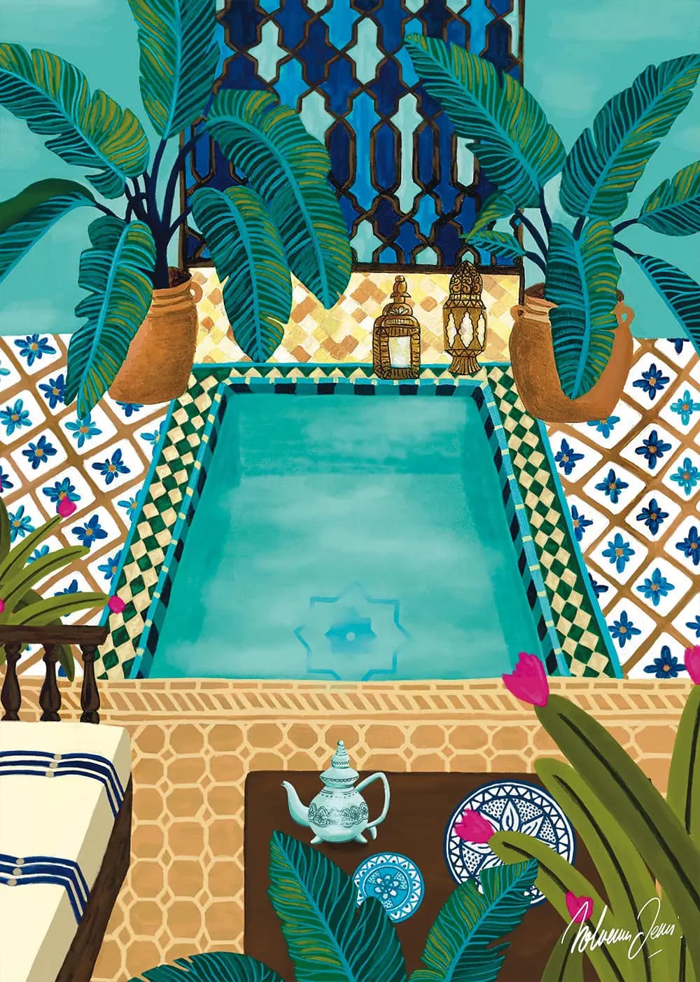 Pieces & Peace - Puzzle Blue Riad - 1000 dielov
