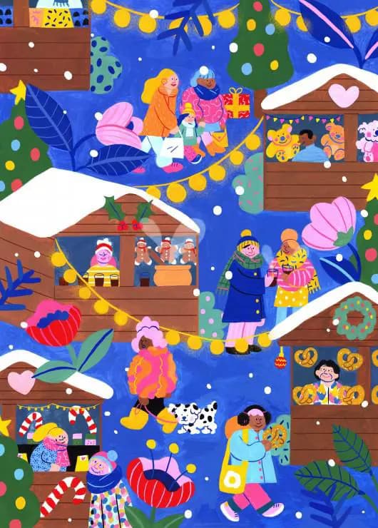 Pieces & Peace - Puzzle Christmas Market - 500 dielov