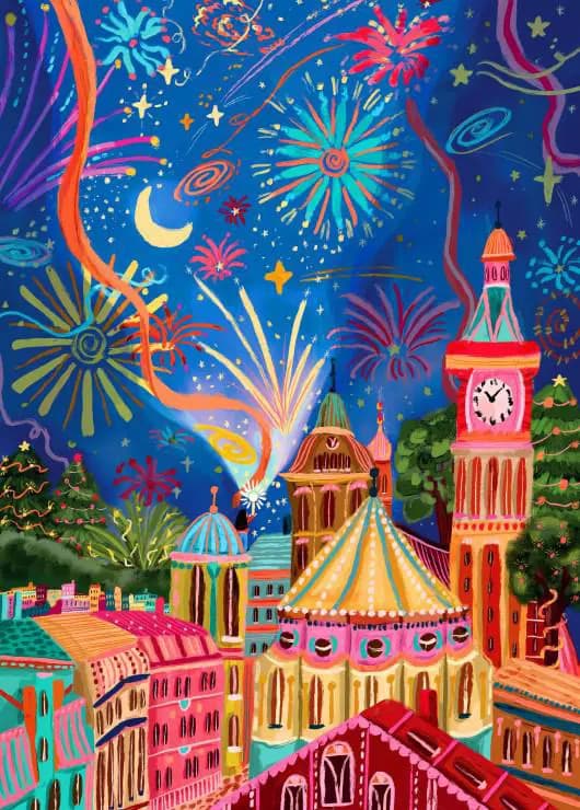 Pieces & Peace - Puzzle Firework Light - 500 dielov