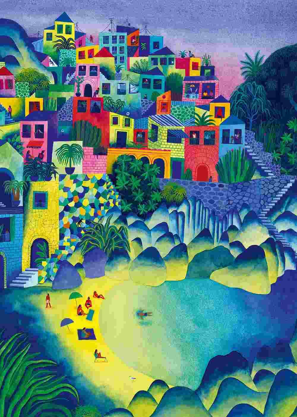Pieces & Peace - Puzzle Village Lointain - 500 dielov