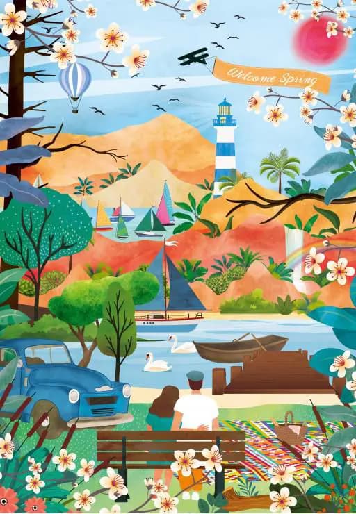 Pieces & Peace - Puzzle Welcome Spring - 1000 dielov