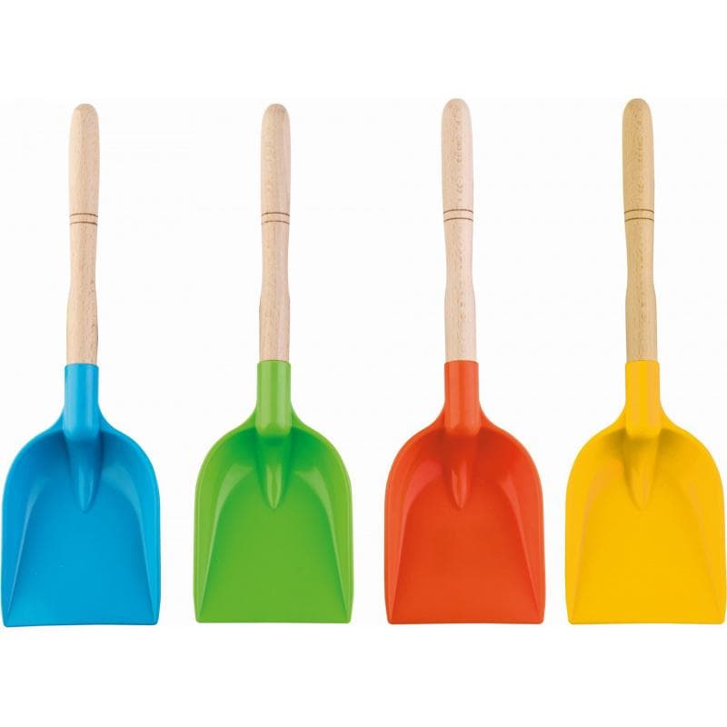 Plastová lopatka s drevenou rúčkou 33cm - náhodná