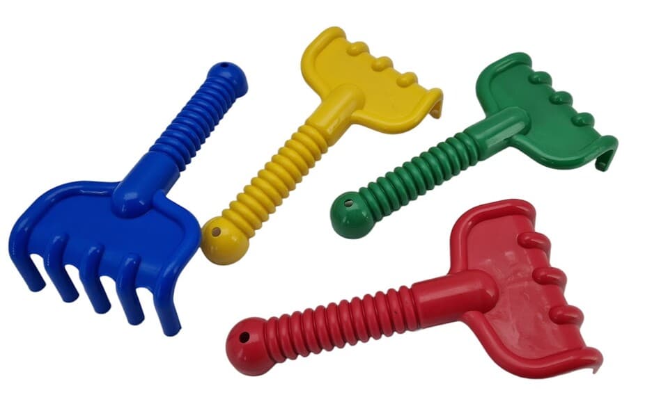 Plastové hrabličky 18cm - červená