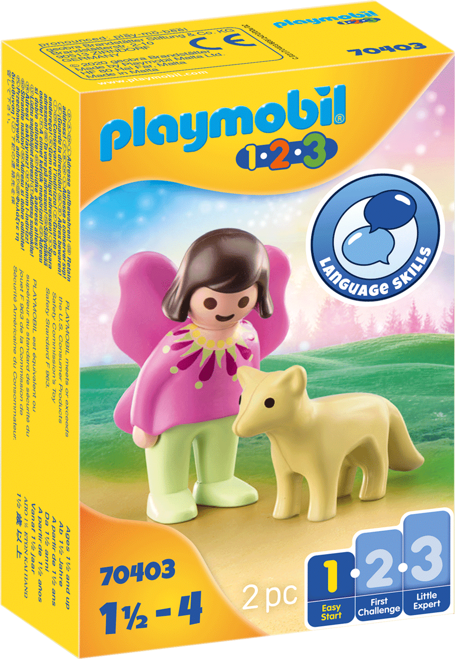 PLAYMOBIL® 1.2.3 70403 Vílí kamarádka s liškou