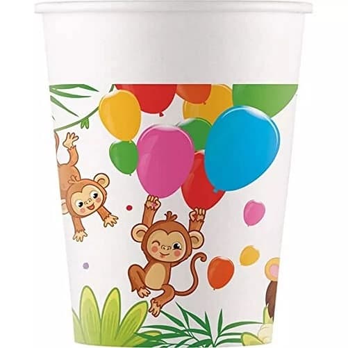 Poháre Jungle papierové 200ml / 8ks