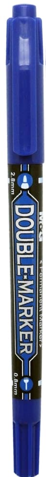 Popisovač obojstranný modrý 0.8mm/2.8mm