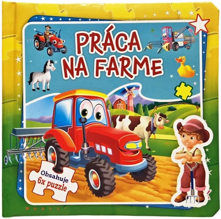 Práca na farme knižka 6x puzzle