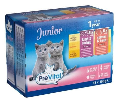 PreVital kapsička pre mačky Junior kura 12x100g
