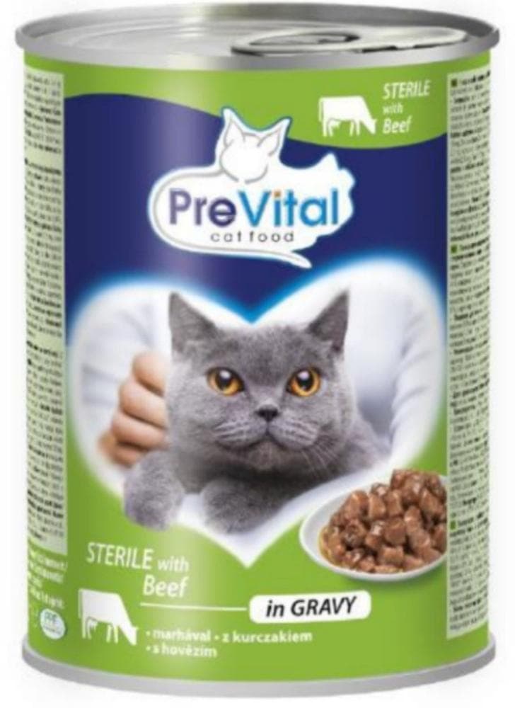 PreVital konzervy pre mačky 415g hovädzie
